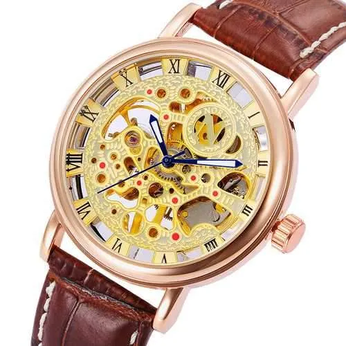 NORTH 1218 Skeleton Men's Hand Wind Mechanical Watches