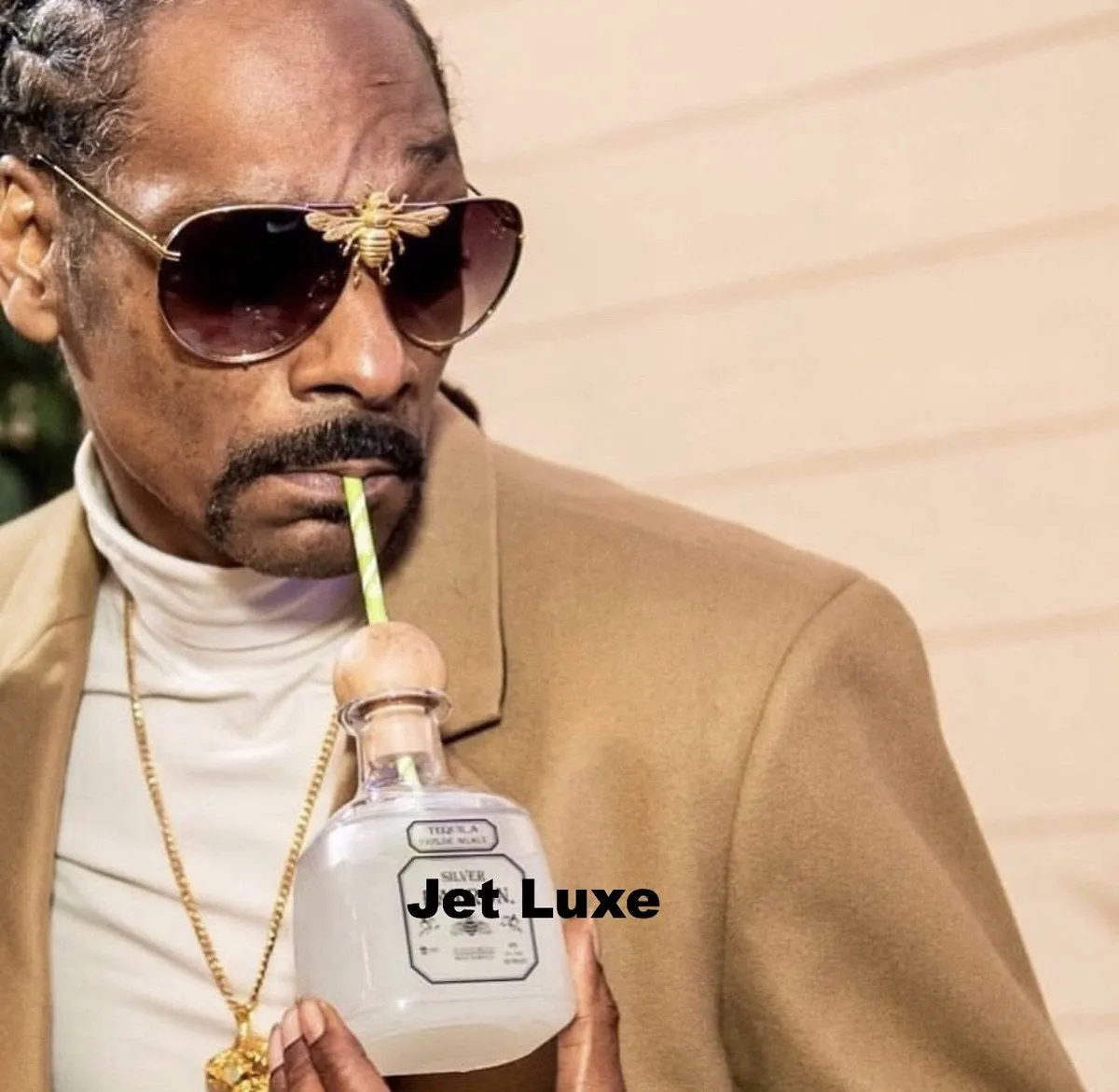 Nroda Bee Aviator Sunglasses in Black Jet Luxe as Worn by Rick Ross