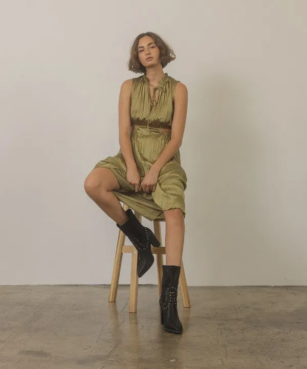 OASIS SOCIETY Paris - Studded Mid-Calf Boots in Black or White