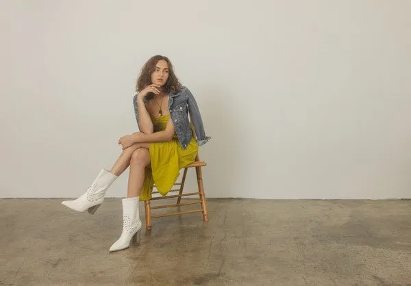 OASIS SOCIETY Paris - Studded Mid-Calf Boots in Black or White