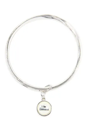 OB08920 - "I AM BLESSED" BUBBLE CHARM TWIST BRACELET