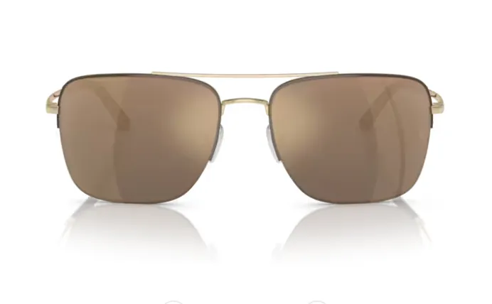 Oliver Peoples 0OV1343S R-2 50355A Umber-Gold/Desert Mirrored Men's Sunglasses