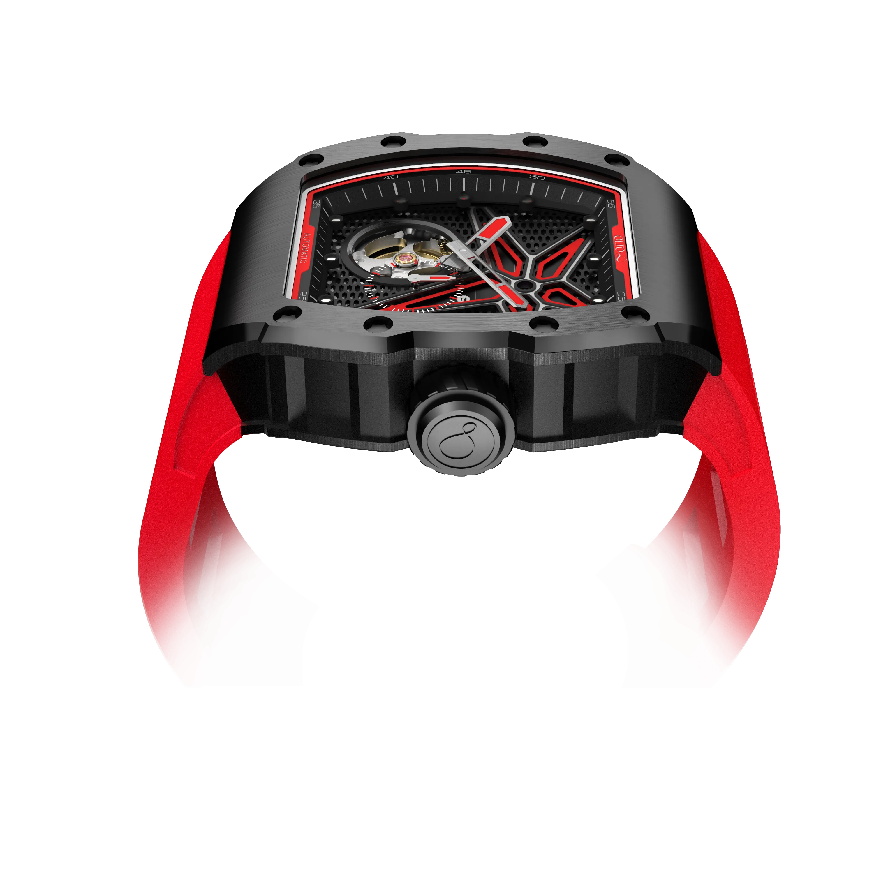 OLTO-8 REEF Skeleton Automatic Watch Red