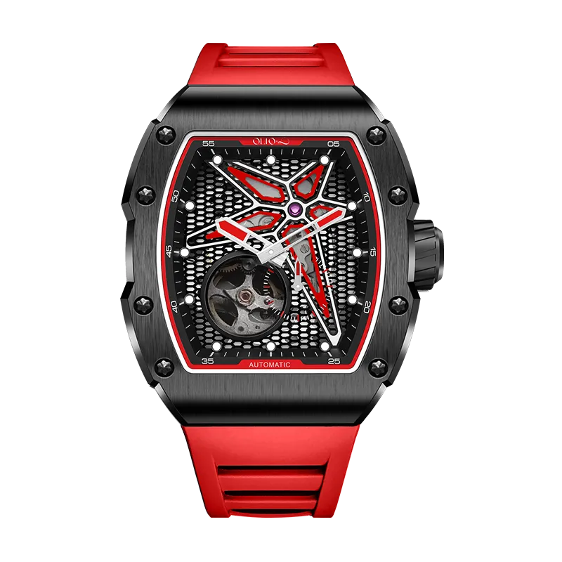 OLTO-8 REEF Skeleton Automatic Watch Red