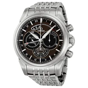 Omega Deville Chronoscope Automatic Brown Dial Stainless Steel Men's Watch 422.10.44.52.13.001