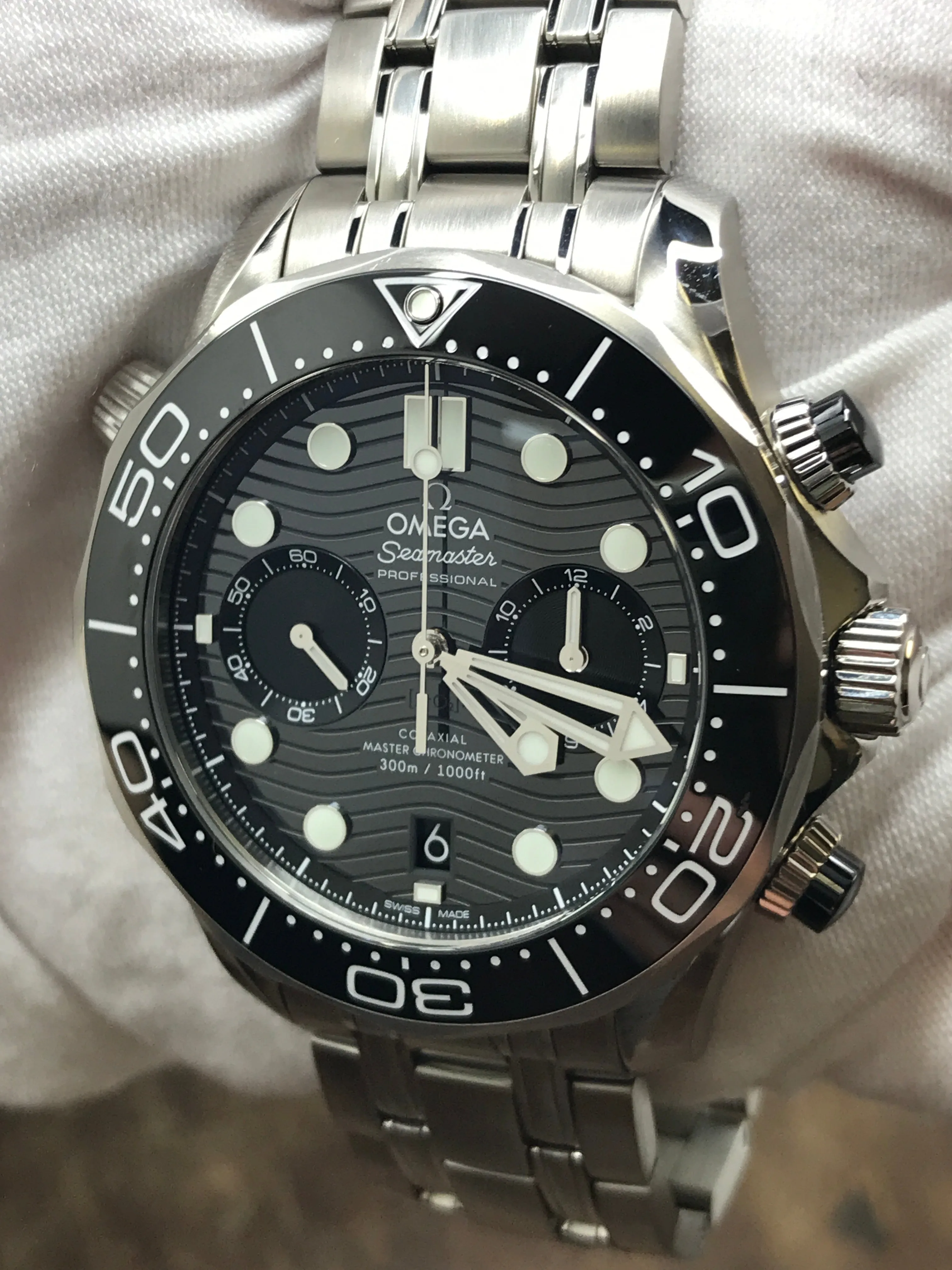 Omega Seamaster Diver 300M 210.30.44.51.01.001 Black Dial Automatic Men's Watch