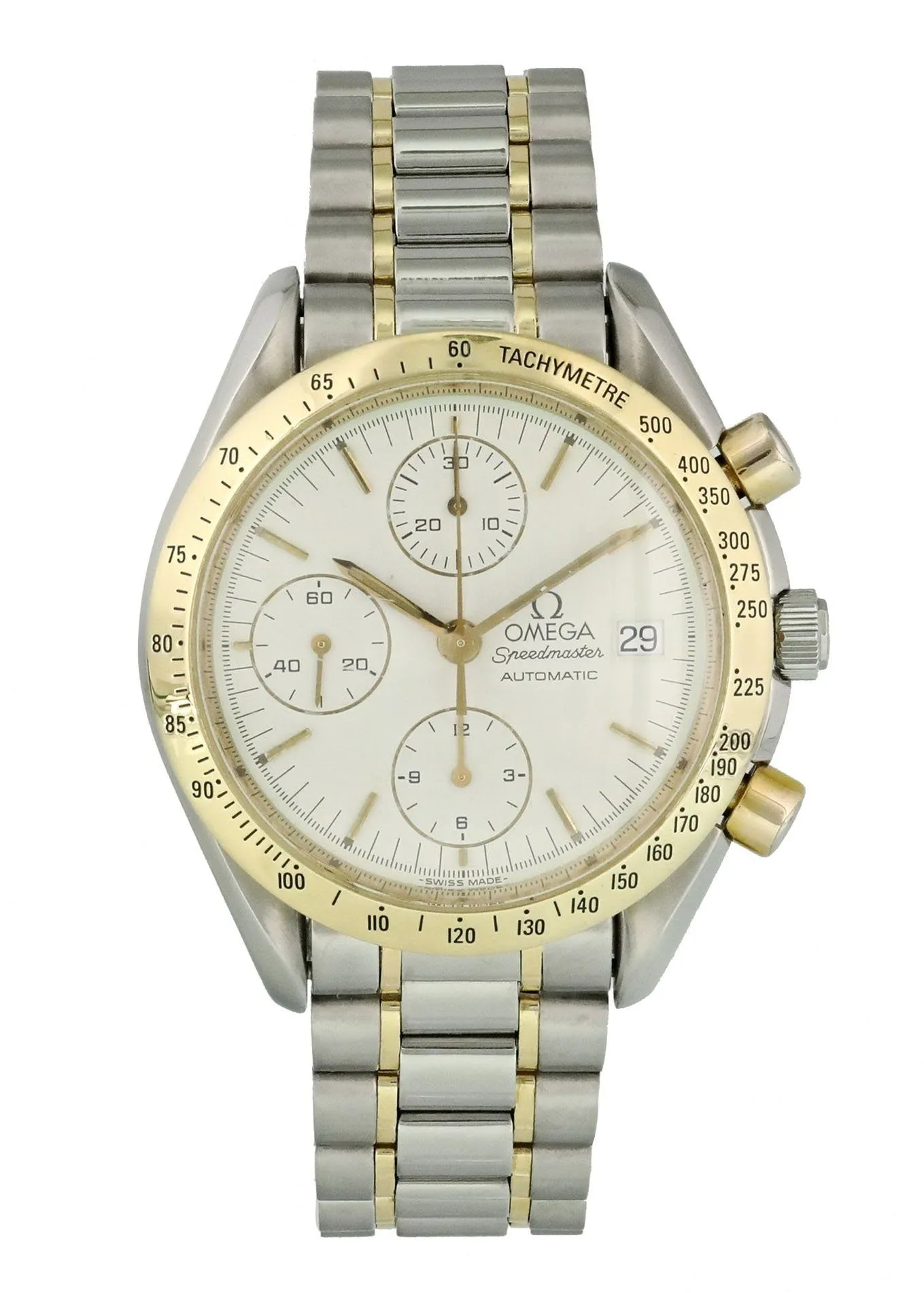 Omega Speedmaster Date 375.0043 Two Tone Mens Watch