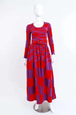Op Art Wool Knit Dress