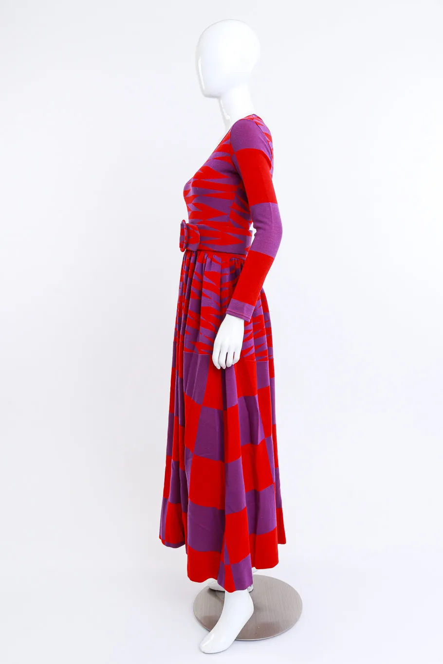 Op Art Wool Knit Dress