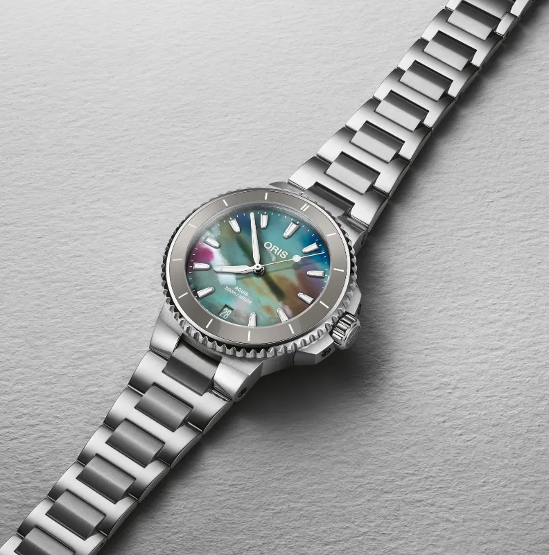 Oris Aquis Date Upcycle Watch with Multicoloured Dial, 36.50mm