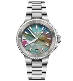 Oris Aquis Date Upcycle Watch with Multicoloured Dial, 36.50mm