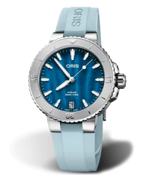 Oris Aquis Date Watch with Blue Mother of Pearl Dial, 36.5mm