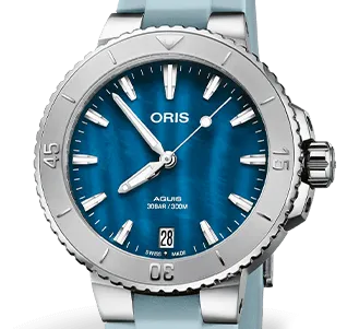 Oris Aquis Date Watch with Blue Mother of Pearl Dial, 36.5mm