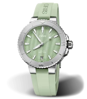 Oris Aquis Date Watch with Green Mother of Pearl Dial, 36.5mm