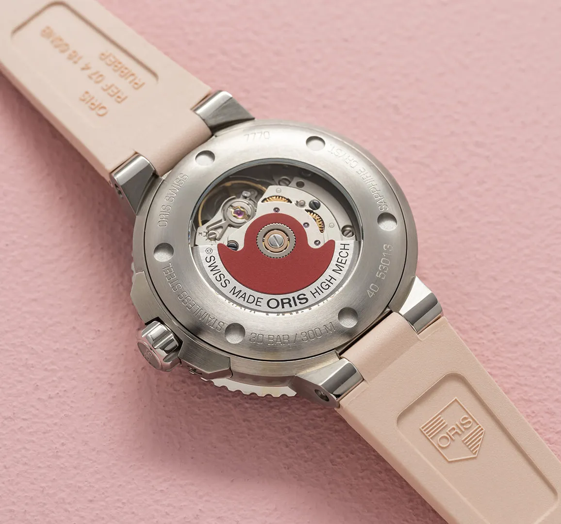Oris Aquis Date Watch with Pink Mother of Pearl Dial, 36.5mm