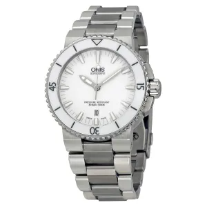 Oris Aquis White Dial Stainless Steel Automatic Men's Watch 733-7653-4156MB 01 733 7653 4156-07 8 26 01PEB