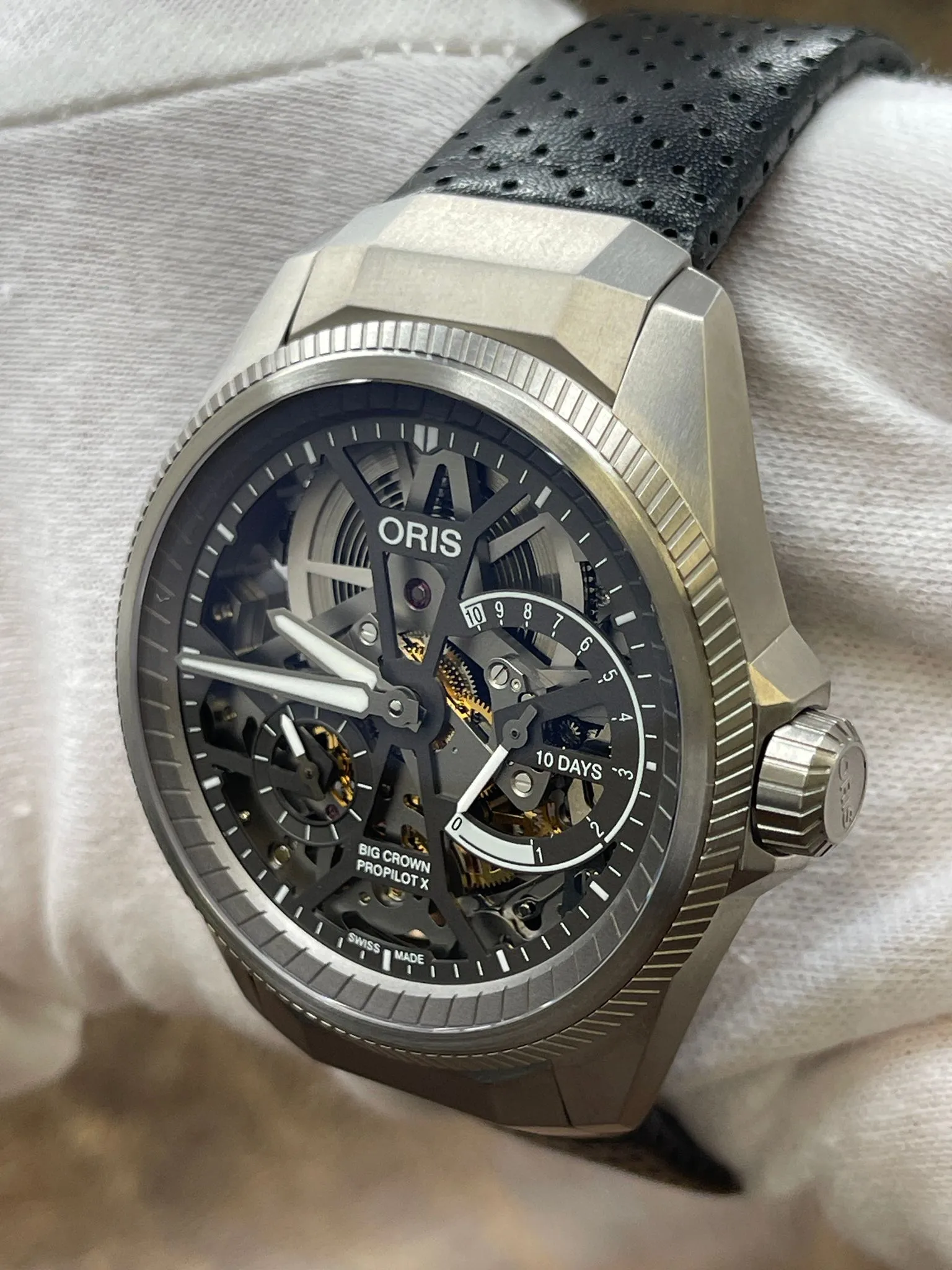 Oris Big Crown ProPilot X 01 115 7759 7153 Skeleton Dial Hand-wound Men's Watch