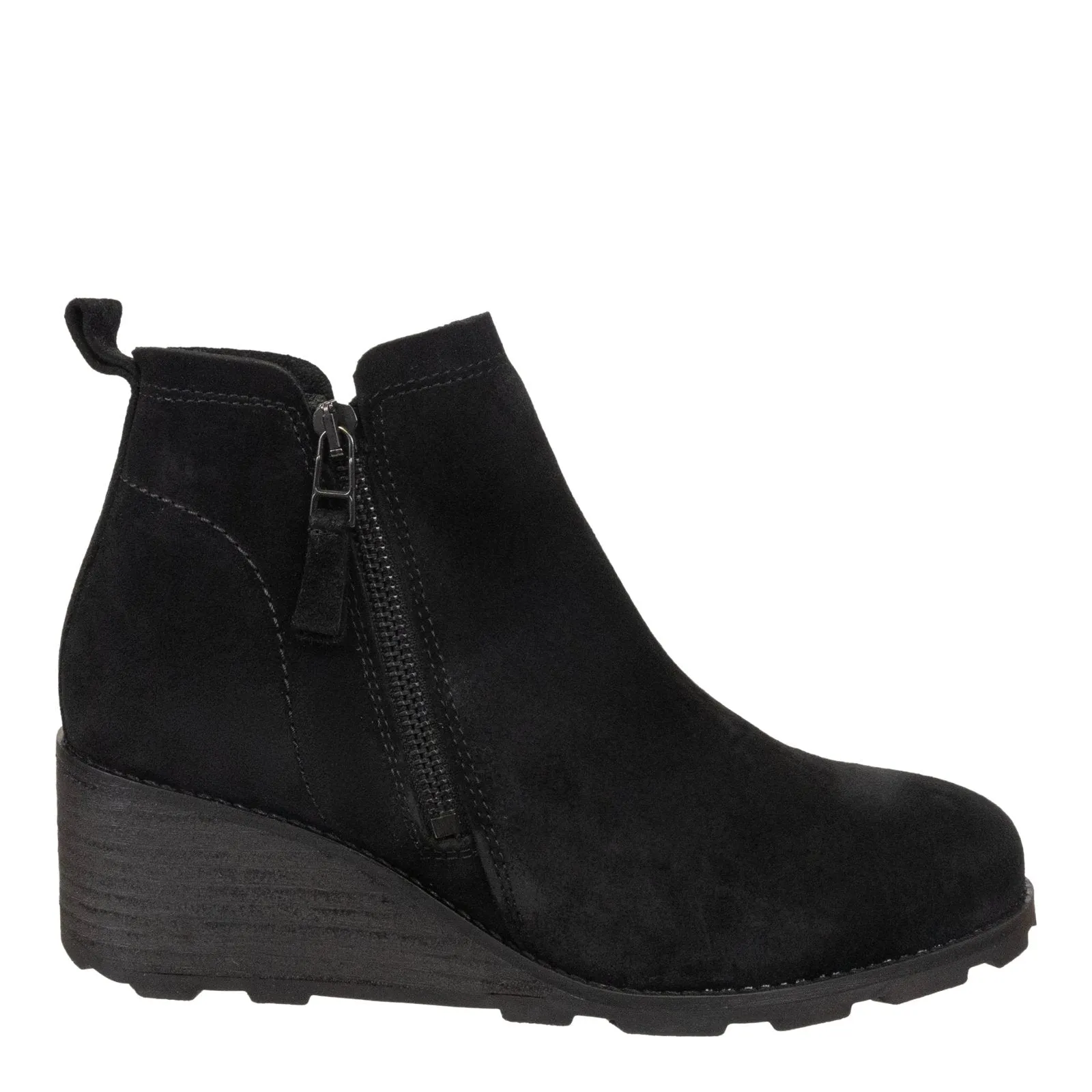 OTBT - STORY in BLACK Wedge Ankle Boots