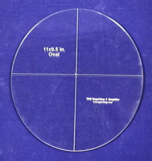 Oval 11 x 9.5 inches- 1/4' Clear Acrylic