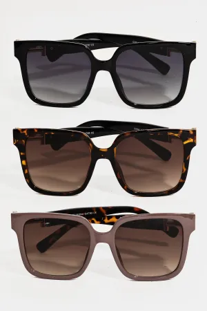 Oversized Square Sunglasses- 3 Colors