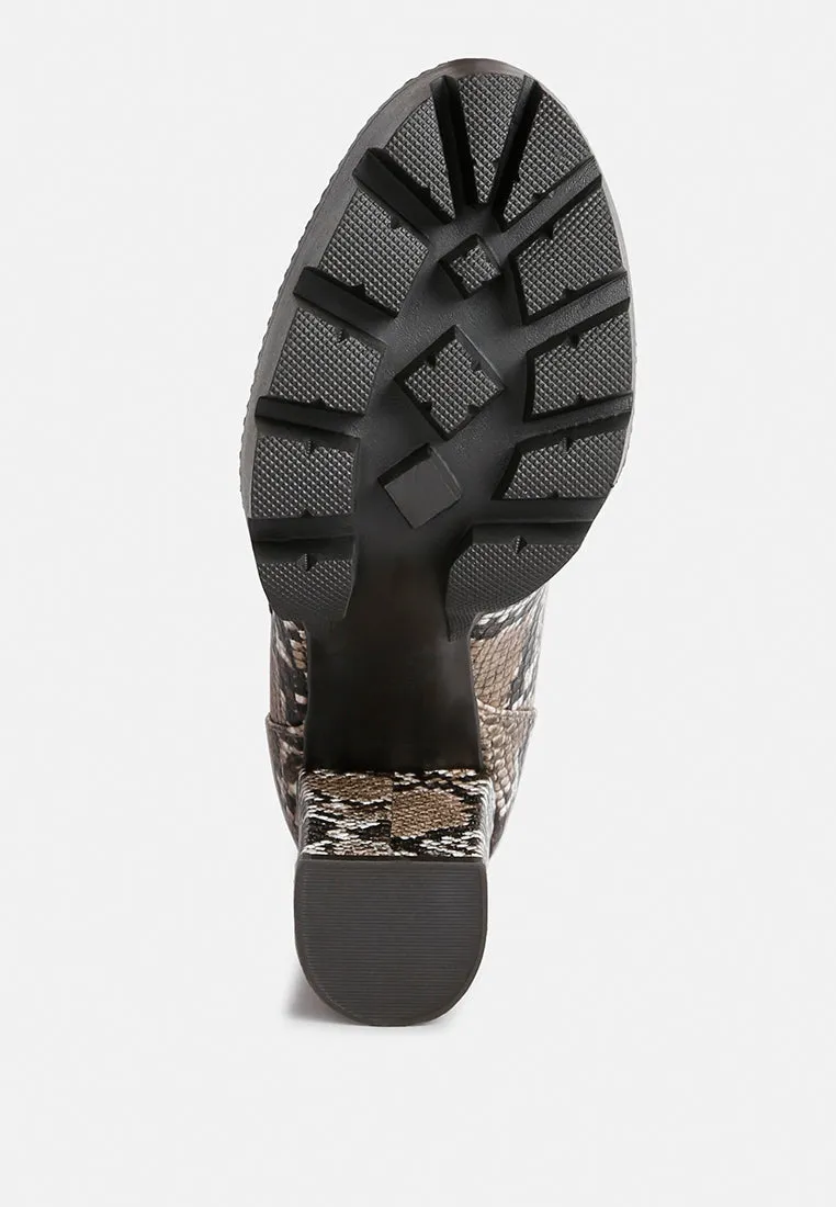 Palmetto Snake Skin Ankle Boots by London Rag