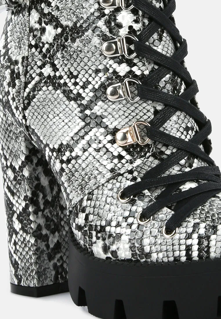 Palmetto Snake Skin Ankle Boots by London Rag