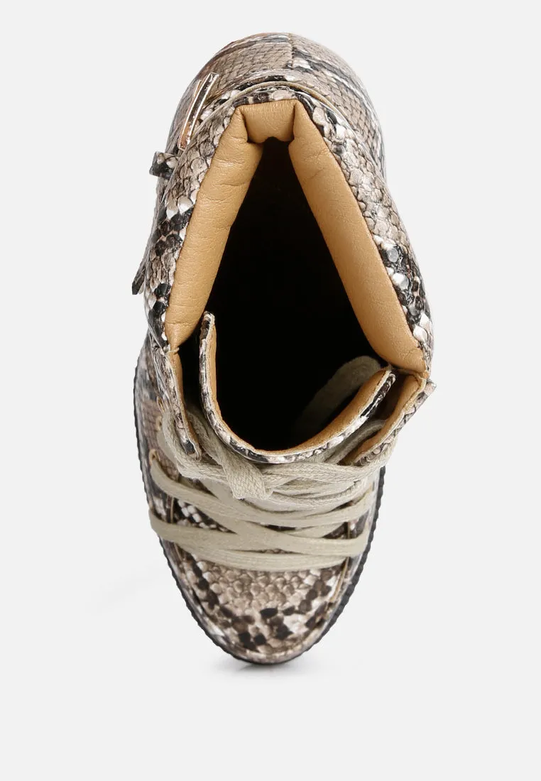 Palmetto Snake Skin Ankle Boots by London Rag