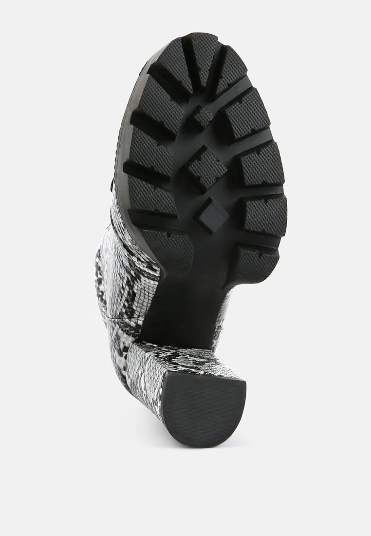 Palmetto Snake Skin Ankle Boots by London Rag