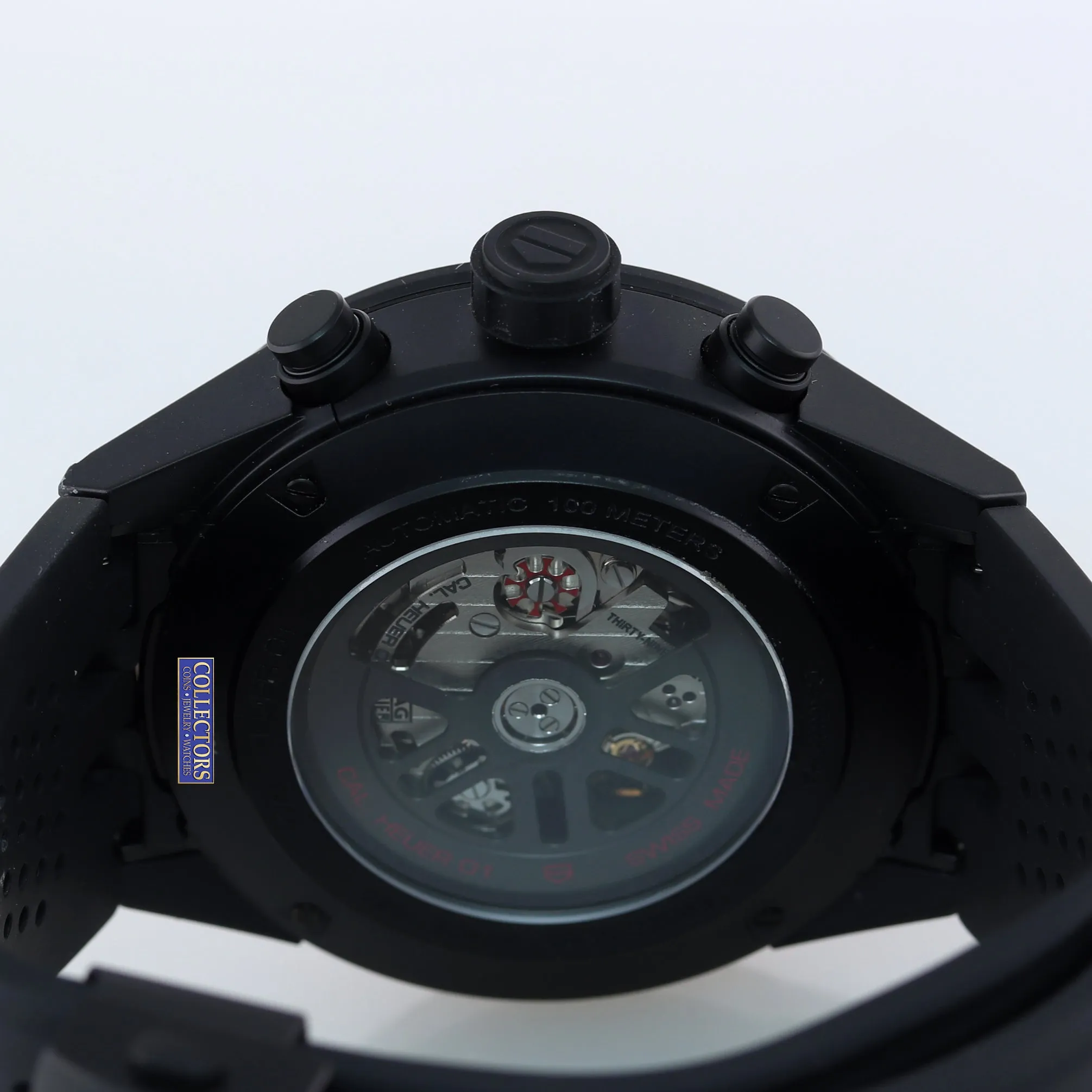PAPERS TAG Heuer Carrera Skeleton Chronograph Black Ceramic Auto 45mm CAR2A91