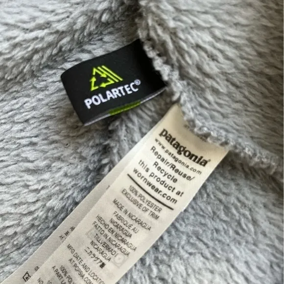 PATAGONIA WOMEN'S RE-TOOL 1/2 ZIP PULLOVER  FLEECE GREY FLOAT BLUE L