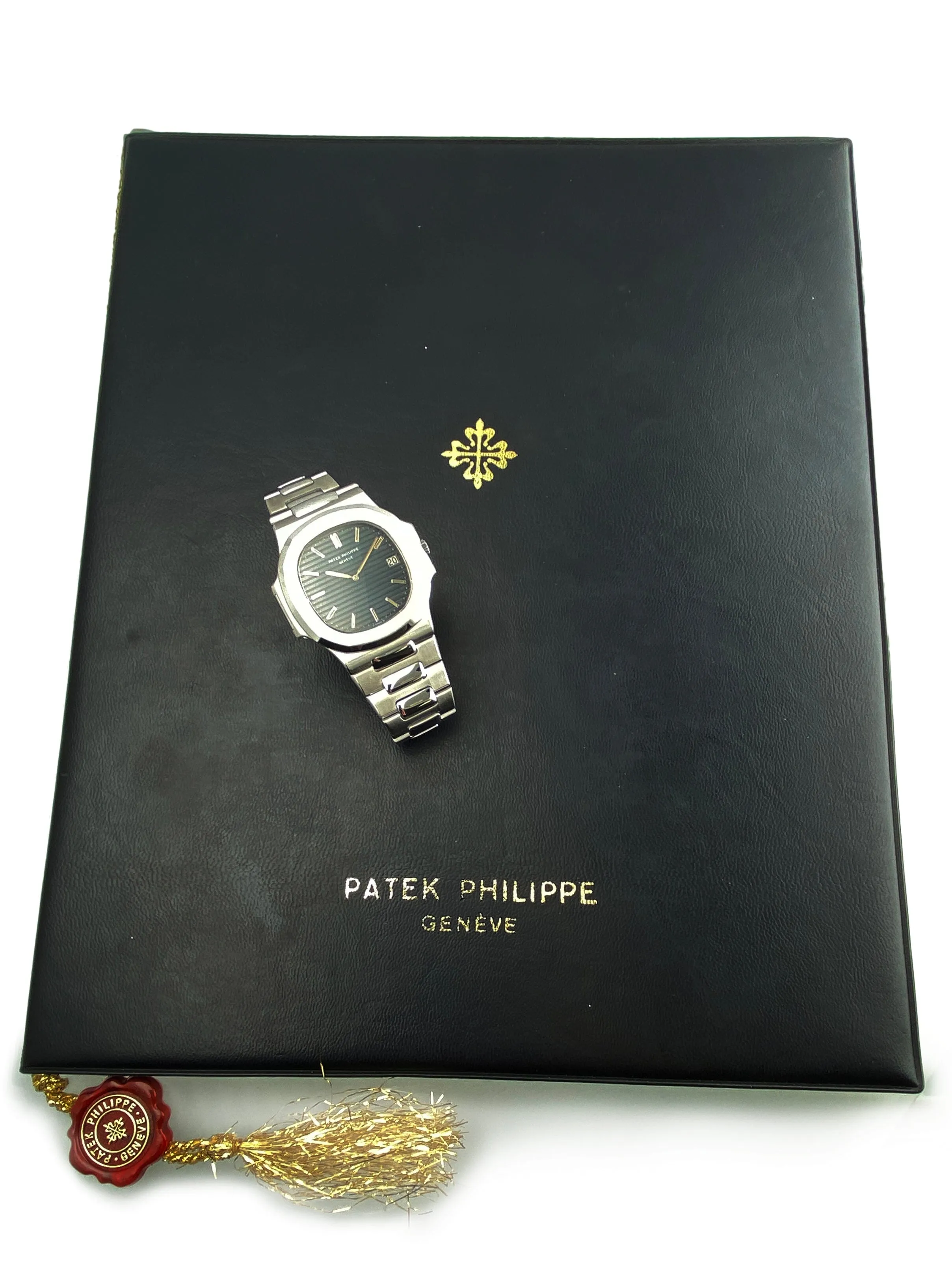 Patek Philippe Nautilus 3700/001 Blue Dial Steel Mens Watch With Papers