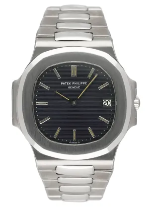 Patek Philippe Nautilus 3700/001 Blue Dial Steel Mens Watch With Papers