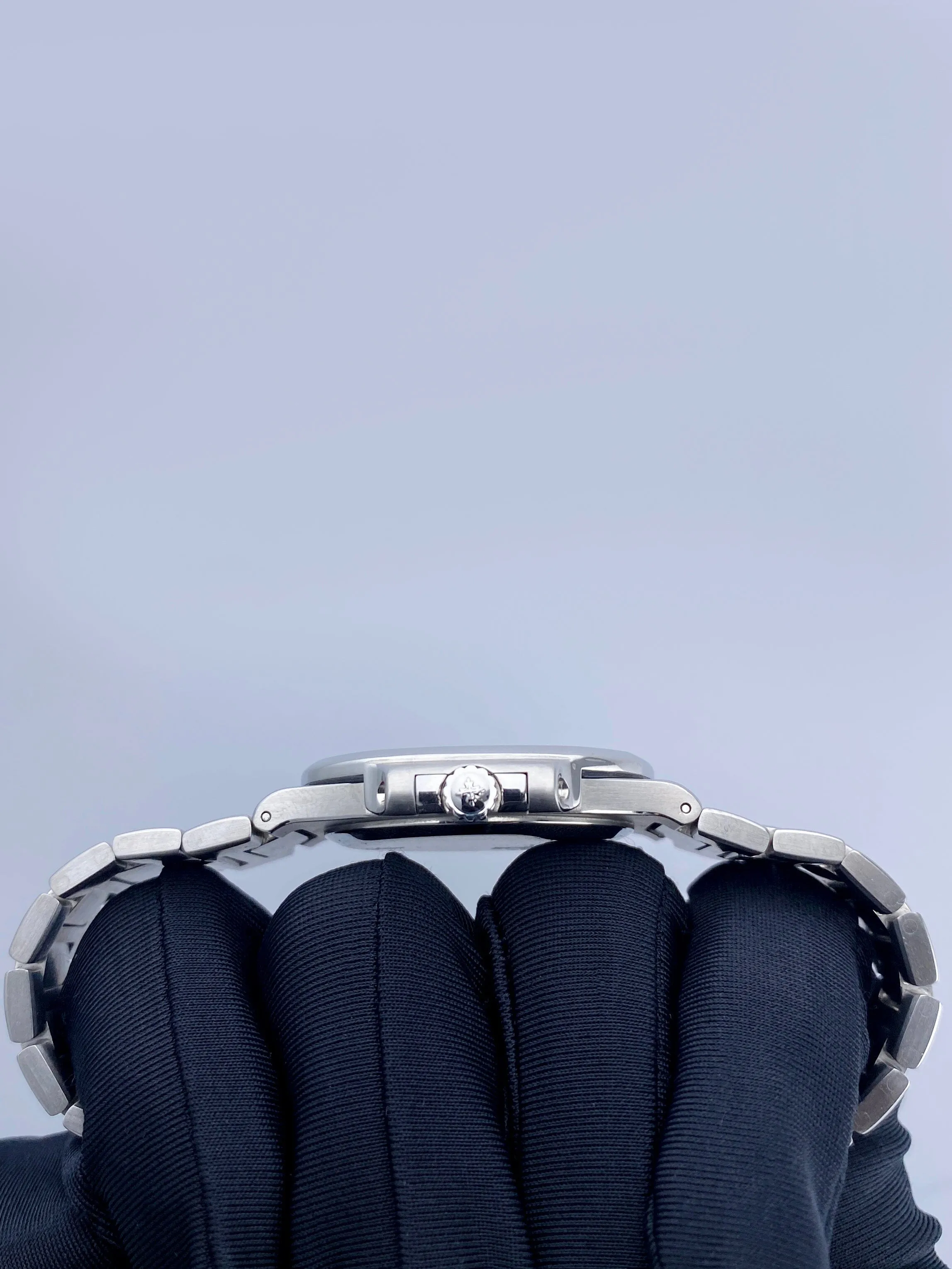 Patek Philippe Nautilus 3800/1A Diamond Blue Dial Mens Watch With Archives