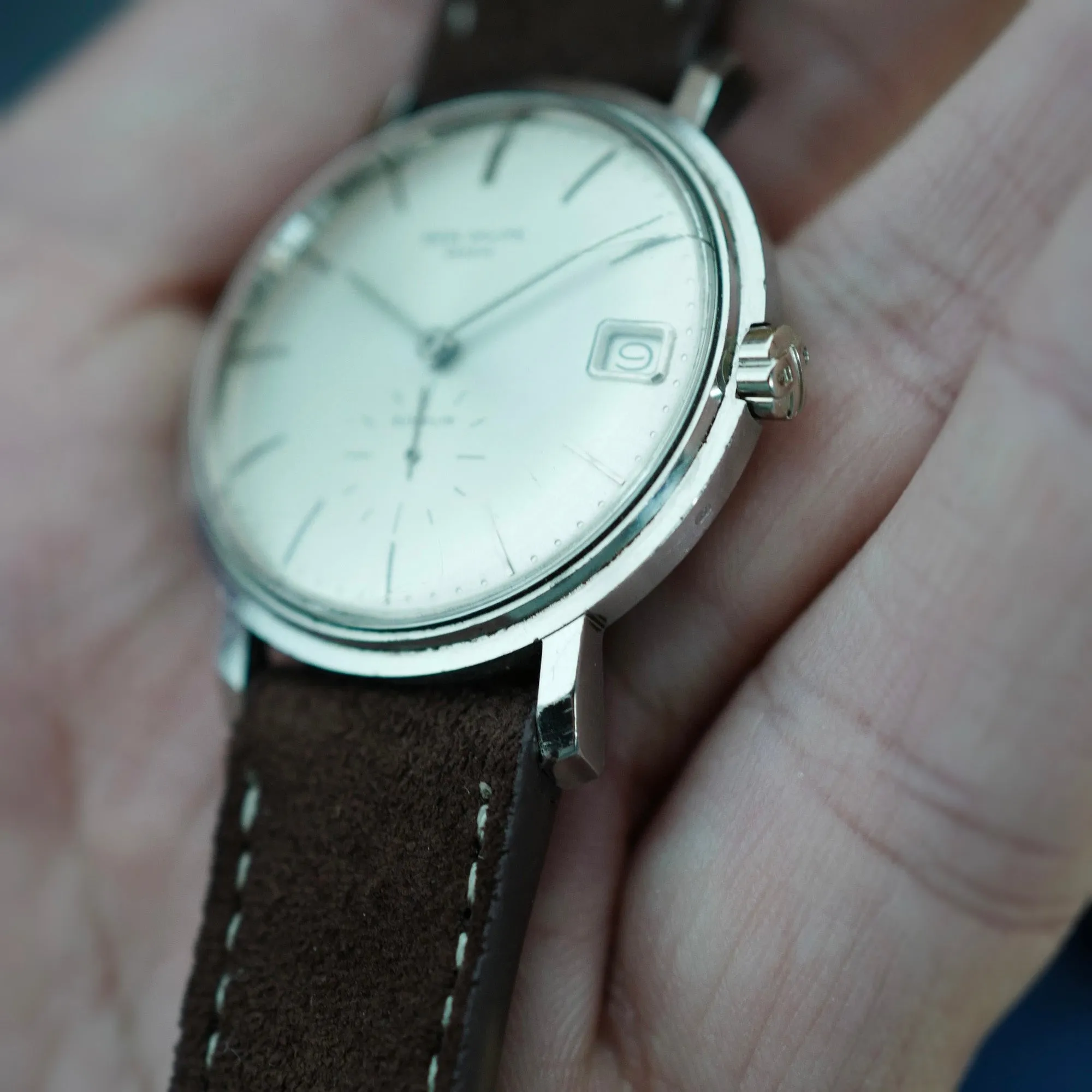 Patek Philippe White Gold Calatrava Ref. 3445 Retailed by Gubelin (New Arrival)