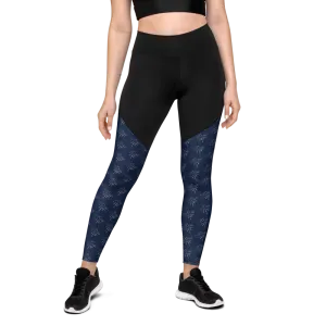 Patriot Eagle Logo RWB Flag Sports Leggings