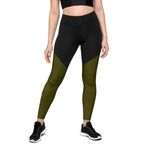Patriot Women's Sports Leggings Black/Army