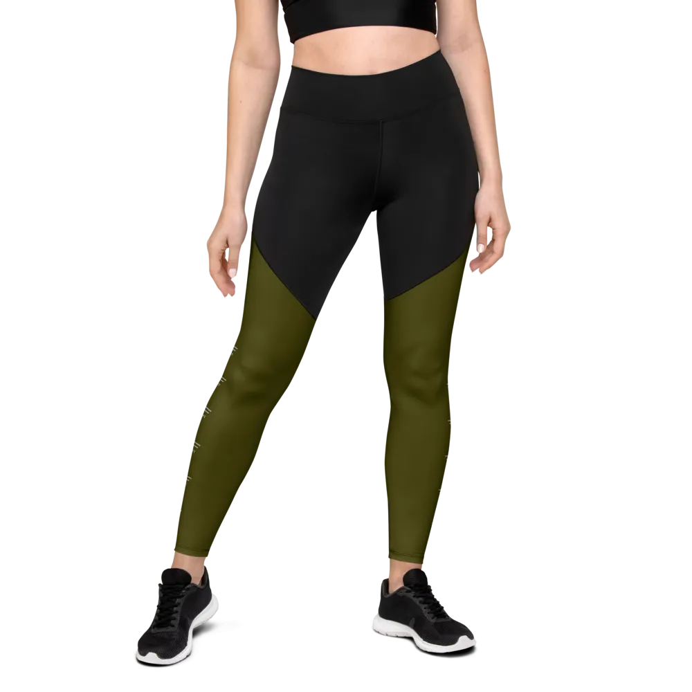 Patriot Women's Sports Leggings Black/Army