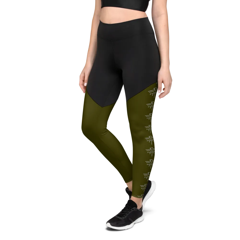 Patriot Women's Sports Leggings Black/Army