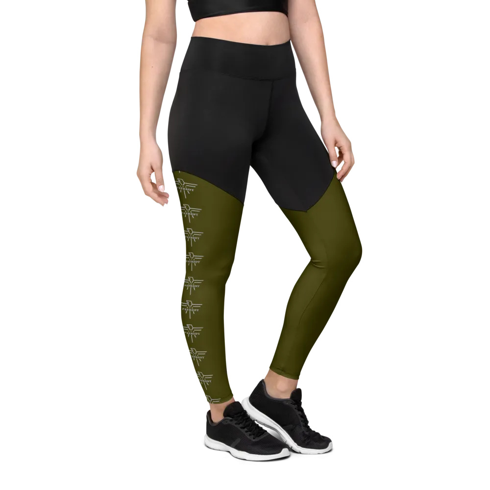 Patriot Women's Sports Leggings Black/Army