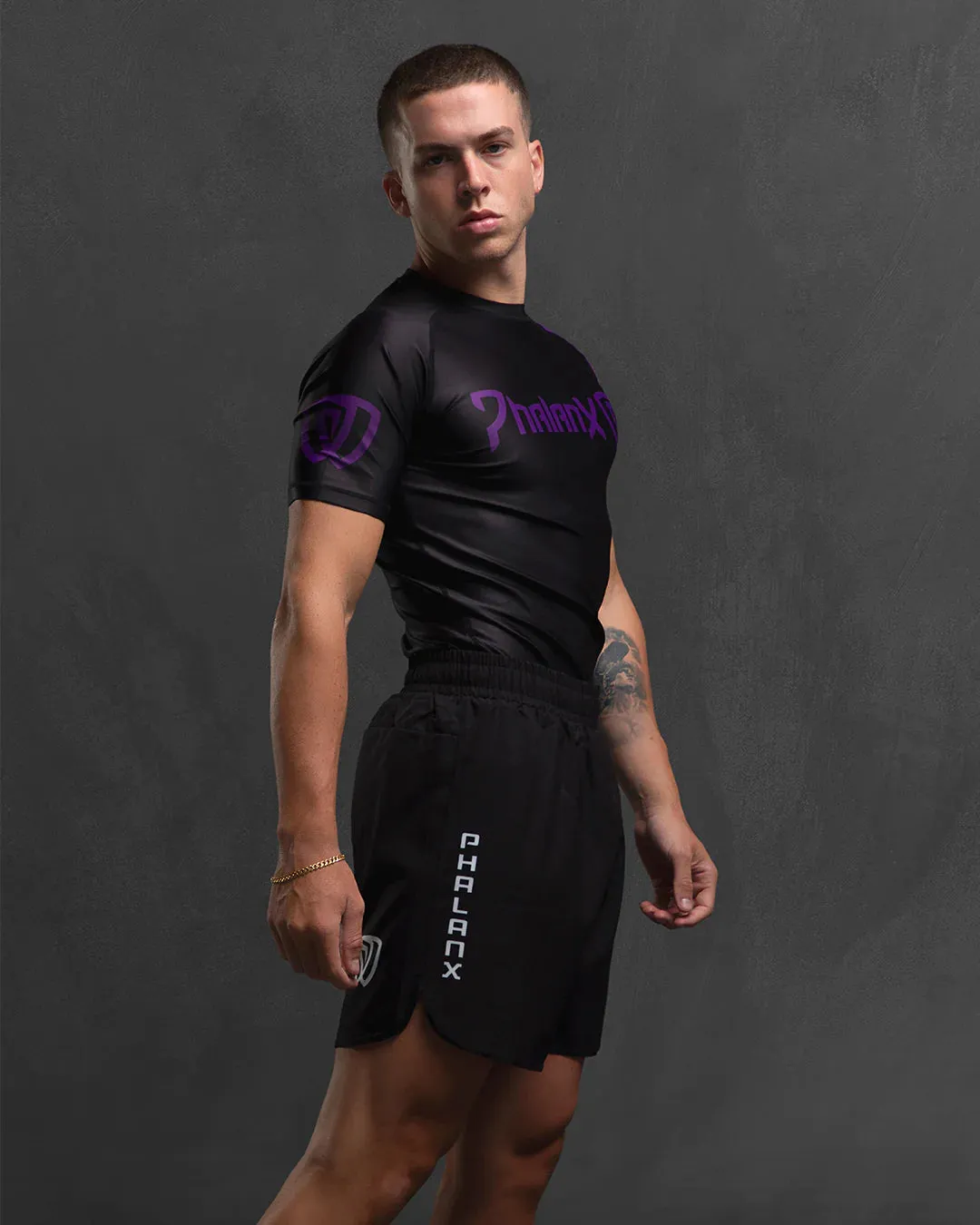 Phalanx Solider One Ranked Brown Short Sleeve Rash Guard