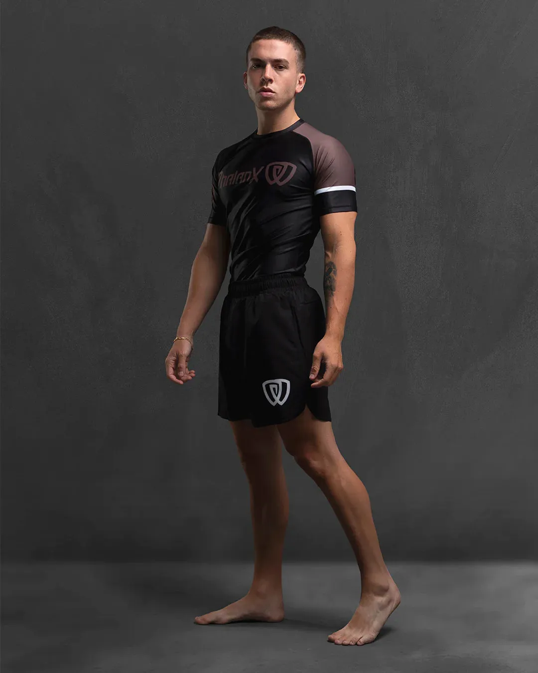 Phalanx Solider One Ranked Brown Short Sleeve Rash Guard