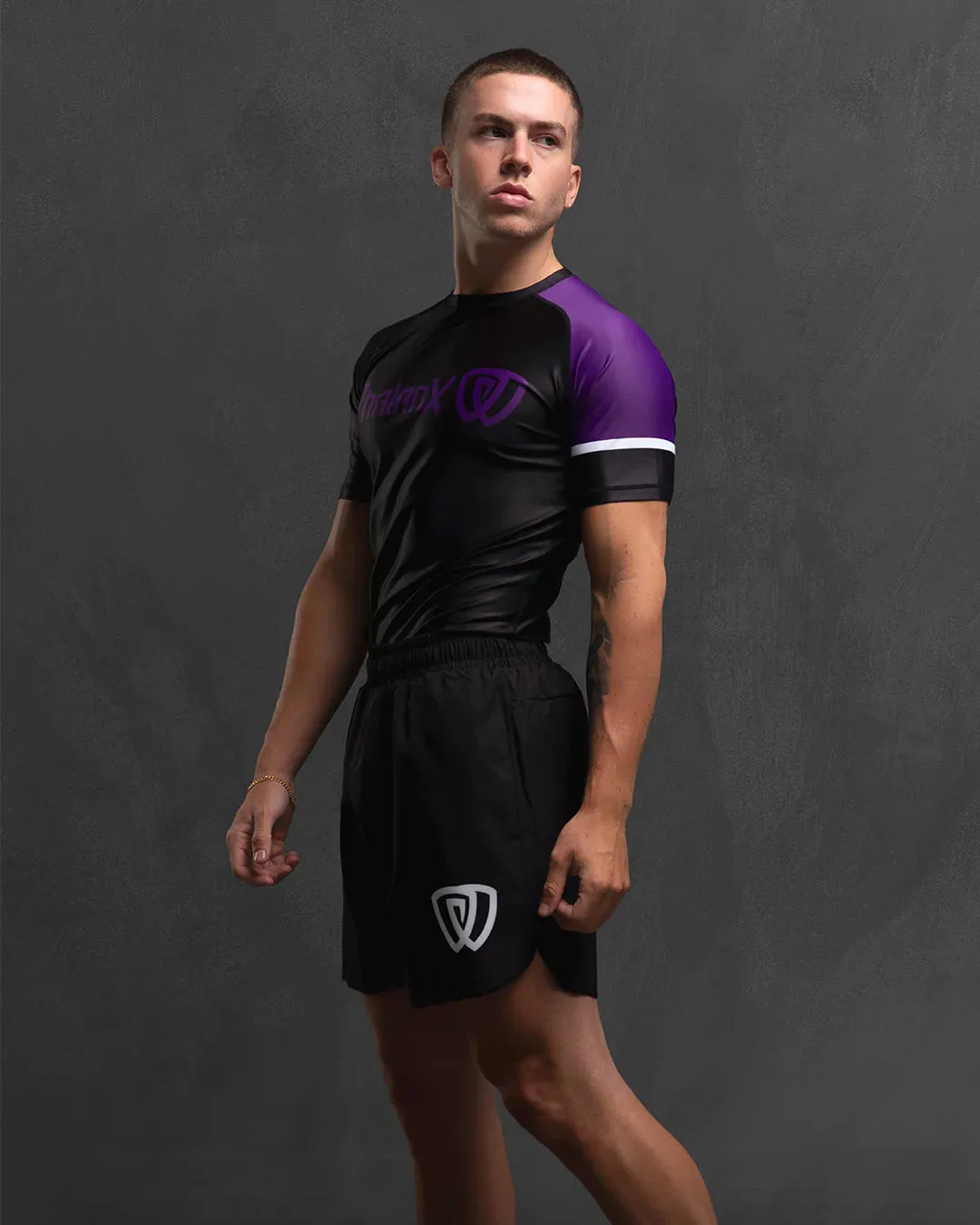 Phalanx Solider One Ranked Purple Short Sleeve Rash Guard