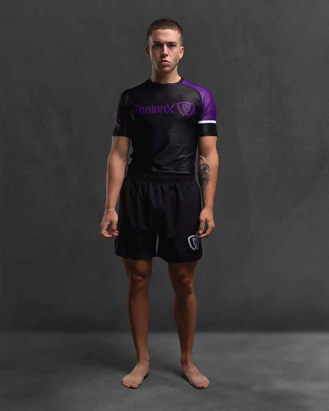 Phalanx Solider One Ranked Purple Short Sleeve Rash Guard