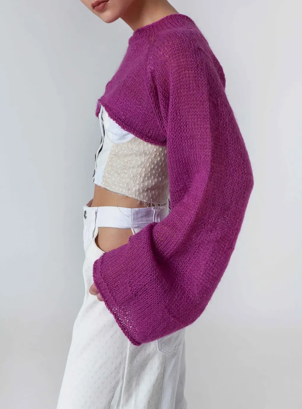 PHOEBE CROP KNIT TOP
