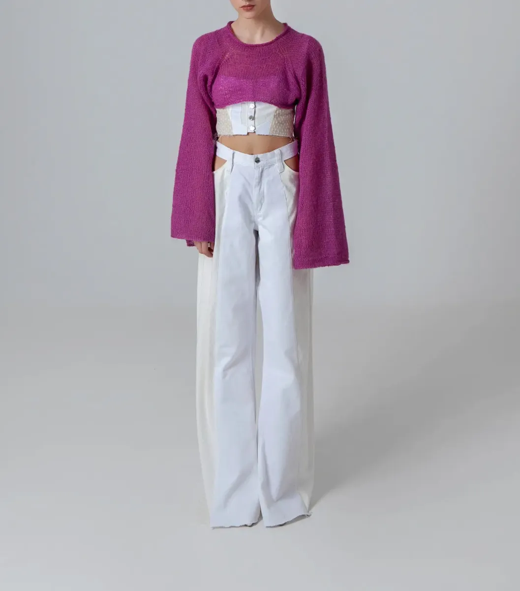 PHOEBE CROP KNIT TOP