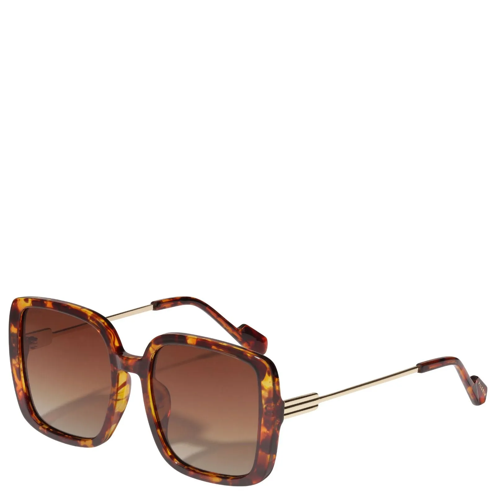 Pilgrim Aliet Sunglasses - Brown/Gold