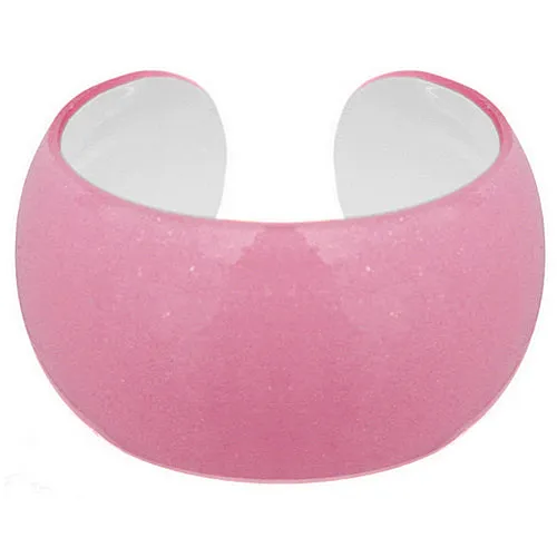 Pink Glitter Sparkle Cuff Bracelet