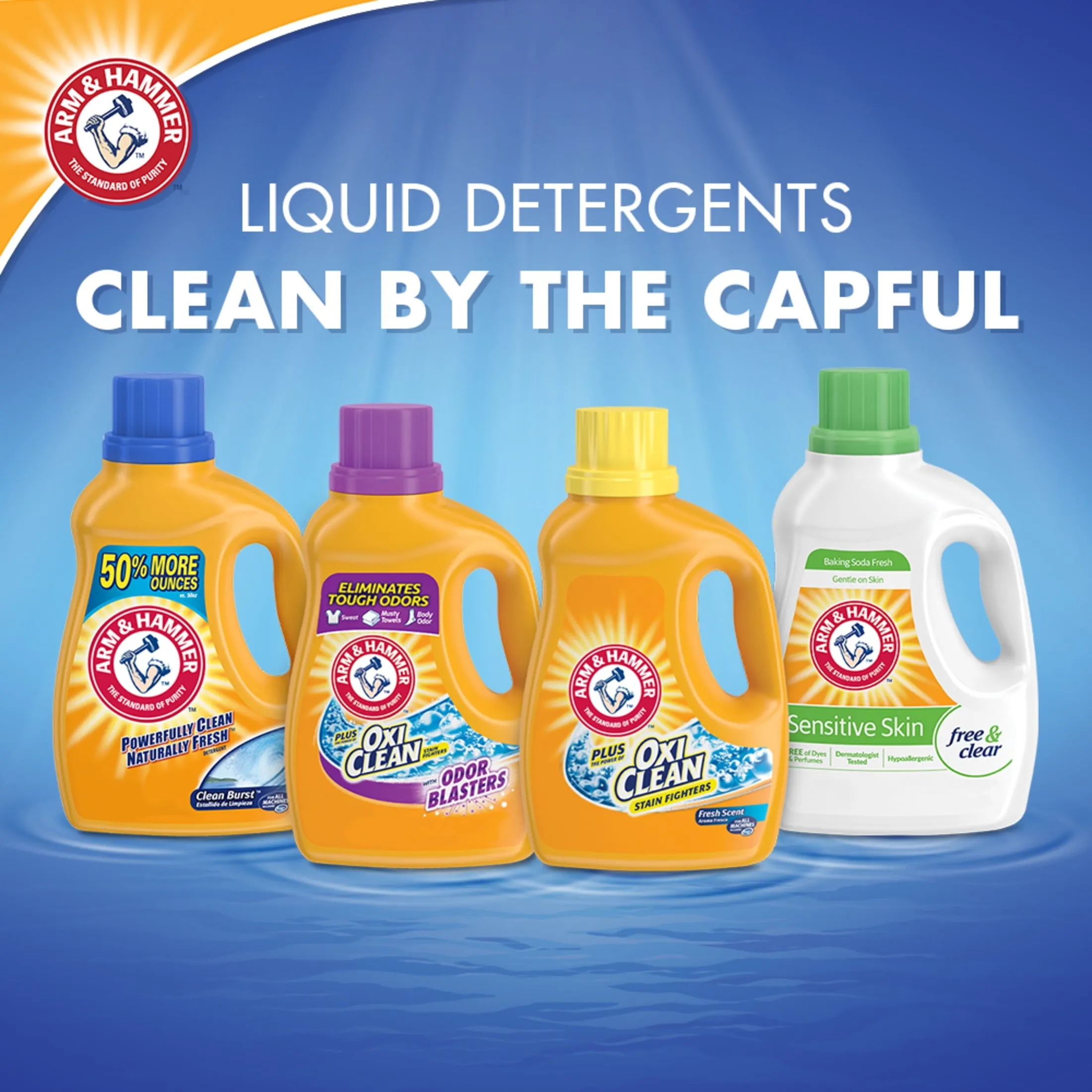 plus Oxiclean Fresh Scent, 128 Loads Liquid Laundry Detergent, 224 Fl Oz