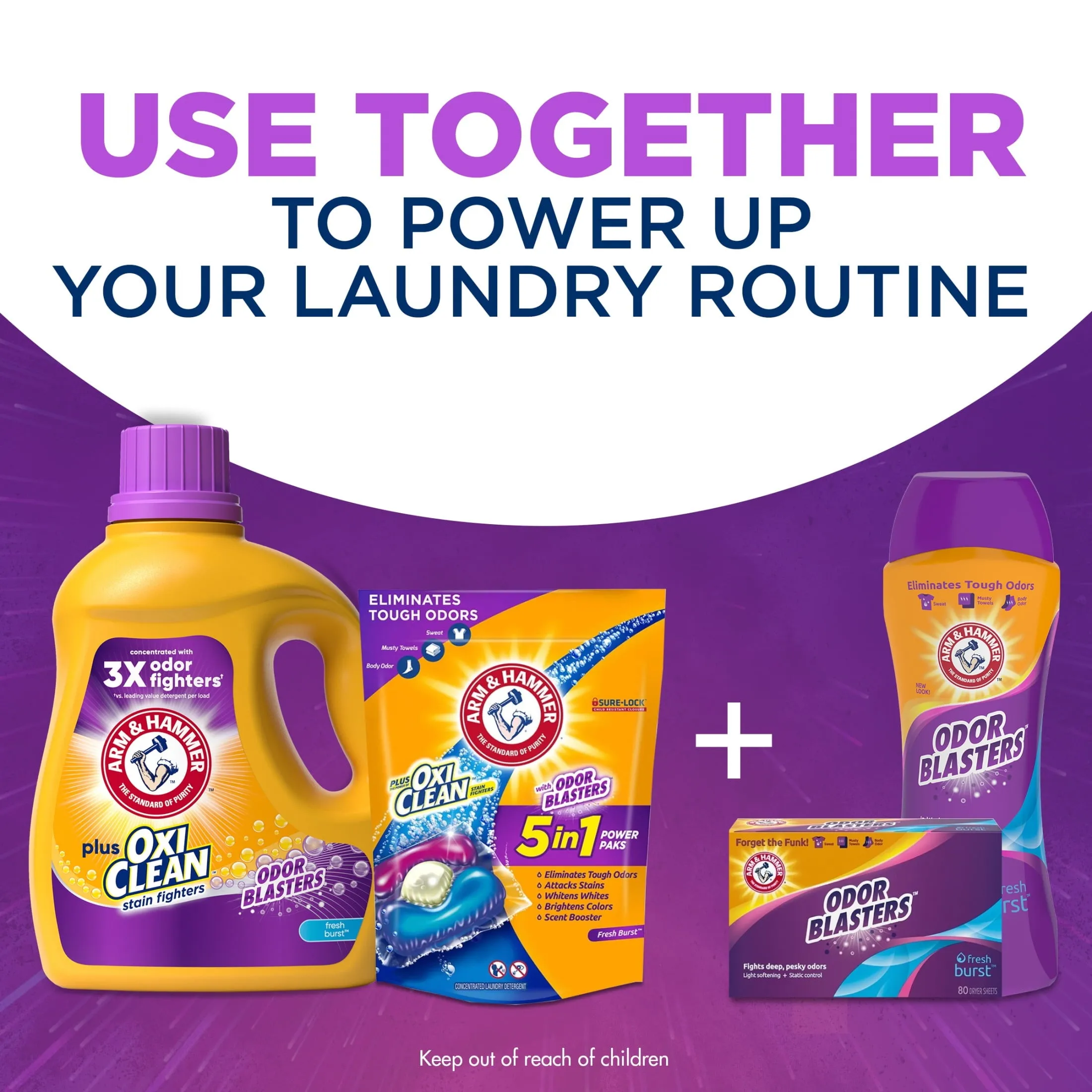 plus Oxiclean Odor Blasters Fresh Burst, 160 Loads Liquid Laundry Detergent, 208 Fl Oz