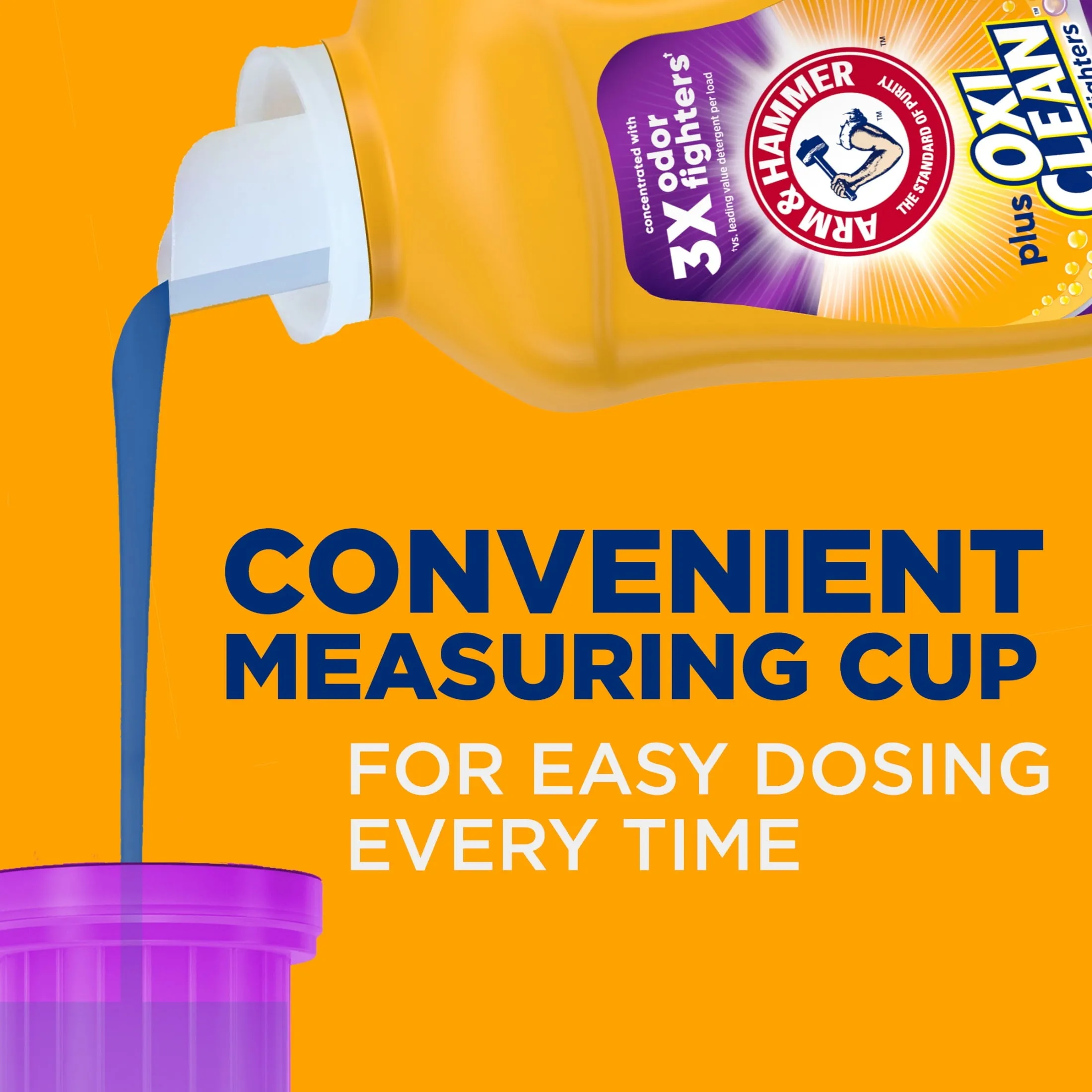 plus Oxiclean Odor Blasters Liquid Laundry Detergent, Fresh Scent, 100.5 Fl Oz, 77 Loads